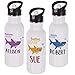 Personalized Gifts Shark Family Coffee Mug - 16oz Stainless Steel Sport Water Bottle Tumbler with Lid and Straw -Birthday Gifts, Mother's Day - Baby, Boy, Girl, Mommy, Daddy, Grandma, Grandpa Sharks