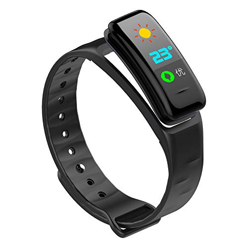 yuemizi C1Plus BT Heart Rate Monitor Smart Touch Bracelet Fitness Wristband (Black)