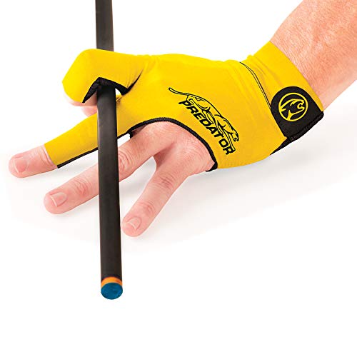 Predator Second Skin Billiard Glove Yellow: Fits Left Bridge Hand (Large/XL)