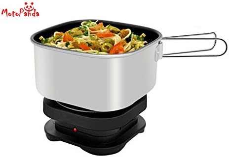 MotoPanda Steel and Plastic 1.3 L Travel Cooker with Dual Voltage 115/230V - Black(130ml)