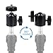 Vastar 2 Packs Mini Ball Head Hot Shoe Mount with 1/4” Screw for Camera, Light Bracket Swivel Screw Tripod Mini Ball Head for Digital SLR Camera Tripod Mount, Camera Camcorder and Other Devices