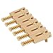 Alomejor Guitar Saddle Bridge Set 6PCS Metal Roller Bridge Repair Parts for Tele 6 String Guitar Replacement Use(Gold)thumb 2