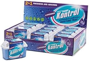 12 x Kontrol Mini Moisture Trap Damp Absorber Lavender Scent Air Freshener