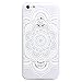 5C Case, LUOLNH Henna Full Mandala Floral Dream Catcher Hard Plastic Clear Case Skin Cover for Apple Iphone 5C