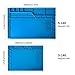 Kaisiking Magnetic Soldering Mat Heat Insulation Silicone Mat Placing Screws Soldering Accessories Kit with 6 Aid Tips Tools, Anti-Static Wrist and 2 Tweezers Repair Work Mat, 13.8 x 9.8 inch