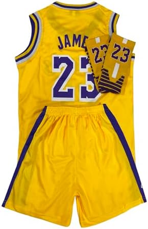 Conjunto De Ropa Deportiva Para Muñeca La-bubu De 17 Cm – Camiseta De Baloncesto En Amarillo Y Morado (Muñeca No Incluida)