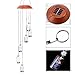 Locisne Solar Wind Chimes LED Color Changing Mobile Wishing Bottles Wind Chime Waterproof Hanging Lamp Outdoor Indoor Windlights for Home, Party, Night, Garden Decoration