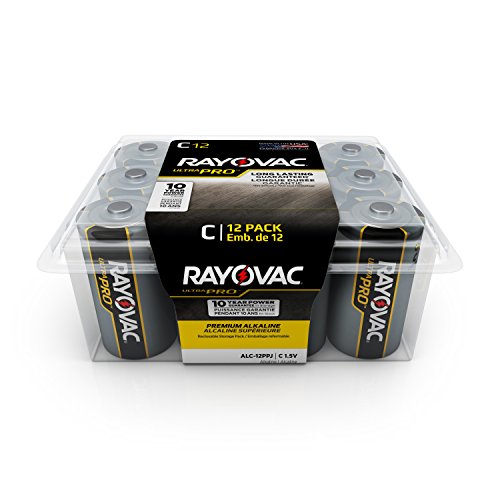 Rayovac C Batteries, Ultra Pro Alkaline C Cell Batteries (12 Battery Count)