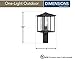 Sea Gull Lighting 82027-12 Hunnington One - Light Outdoor Post Lantern Outside Fixture, Black