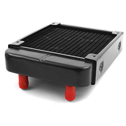 uxcell Aluminum CPU 18 Pipes Water Cooling System Heat Exchanger Radiator 120mm Black