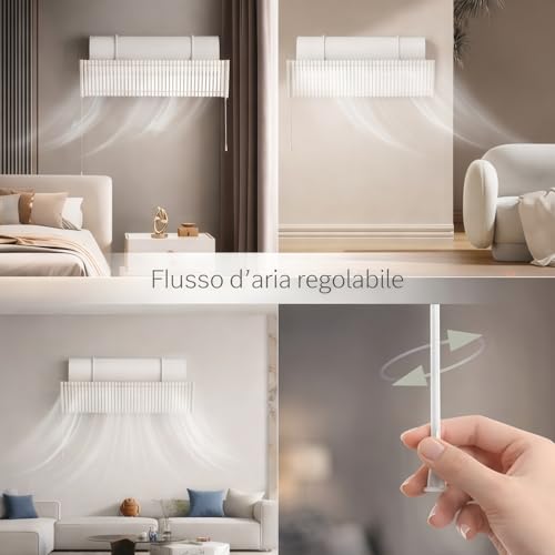 UEMUSI Air Conditioning Deflector, Adjustable Climatiseur Deflecteur Aluminium Alloy and ABS Anti Direct Blowing Diffuser Air Conditioning