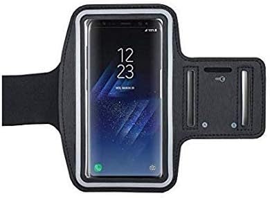 Renyke Sports Armband, Sports Arm Belt with Adjustable Workout Band for Gym Running and Jogging Exercise Gym Activities Case Compatible Upto 6.2 inch (Upto 6.2 inch)