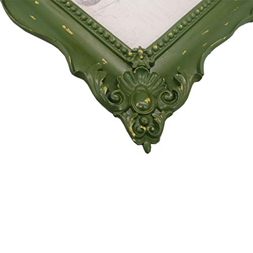 Simon's Shop 6x8 Picture Frame Baroque Picture Frames 6x8 Shabby Chic Photo Frames 8 x 6 in Moss Green