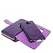 S6 Active Case, Galaxy S6 Active Case, Cellularvilla Wallet Bag Case, Pu Leather Flip [Card Slots] Case, [Zipper Wallet] [Magnetic Detachable] Back Cover for Samsung Galaxy S6 Active G890 (Purple)