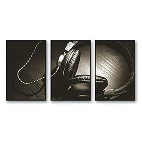 Framed Canvas Wall Art for Living Room, Bedroom Microphone Canvas Prints for Modern Home Decoration Ready to Hang - 16"x24"x3 Panels