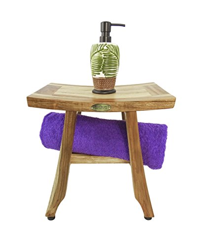 EcoDecors Satori Shower Stool, Natural