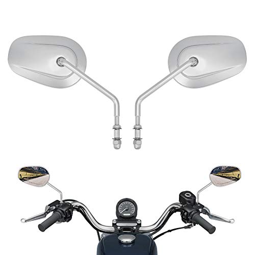 Side Mirrors for Road King Sportster Street Electra Glide Dyna Softail Road Glide Rear View Chrome 1982-2018 2019 2020