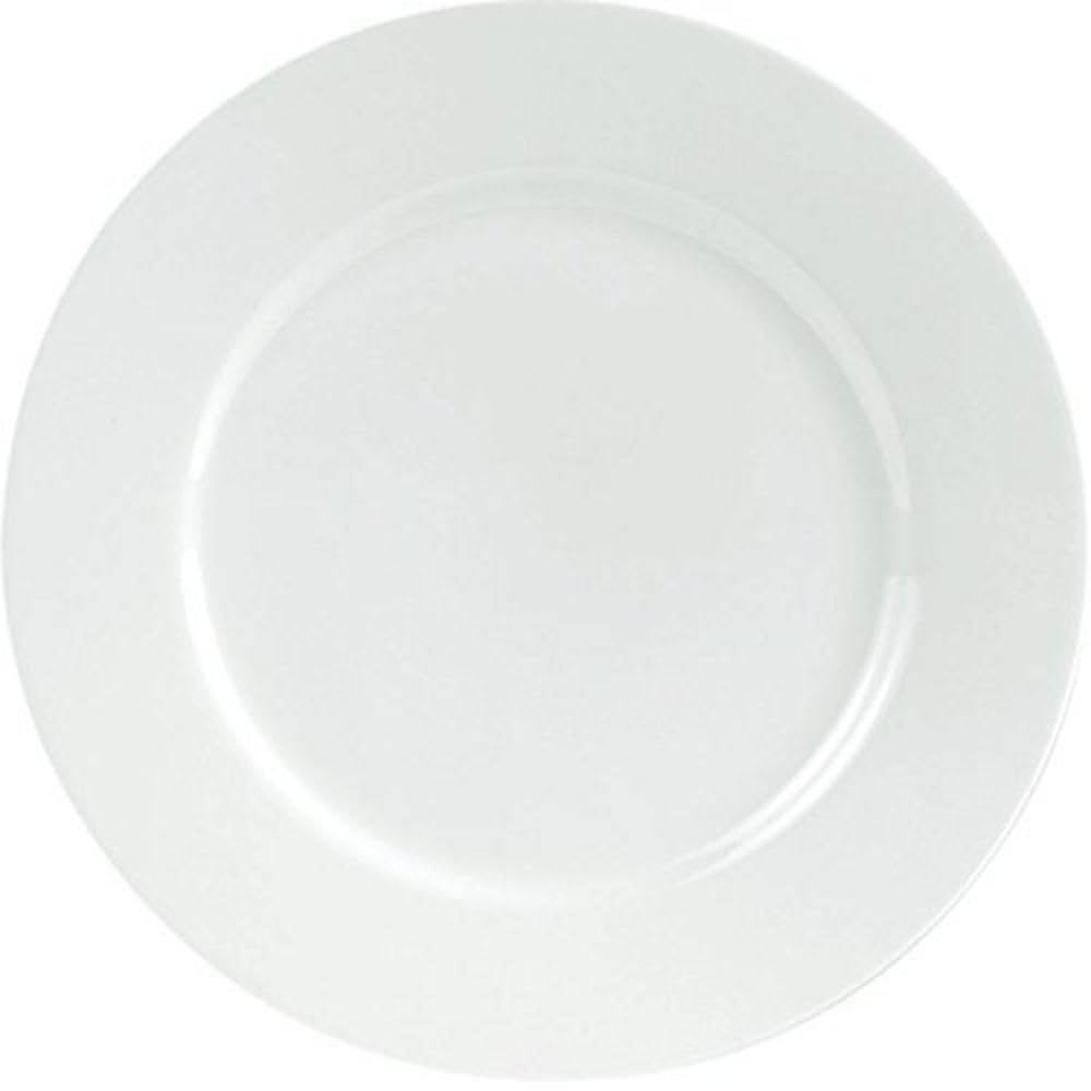 Porcelite Connoisseur T1003 Rimmed Plate, 23 cm/9" (Pack of 6)
