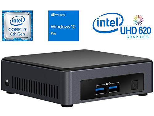 Intel NUC NUC7i7DNKE Mini PC/HTPC, Intel Quad-Core i7-8650U 1.9GHz Upto 4.2GHz, 16GB DDR4, 250GB NVMe SSD, 4k Support, Dual Monitor Capable, WiFi, Bluetooth, Windows 10 Pro 64Bit