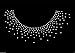 Clear 2X Neckline Splash Iron On Rhinestone Transfer Crystal Hotflix t-Shirt Applique
