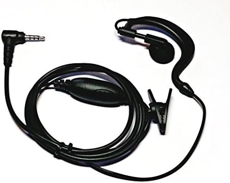 Two Pack Single (1) Wire Lapel Mic Kit with Soft Hook Earpiece for Vertex / Yaesu radio