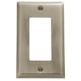 Baldwin 4754.150.CD Classic Square Beveled Edge Single GFCI Switch Plate, Satin Nickel