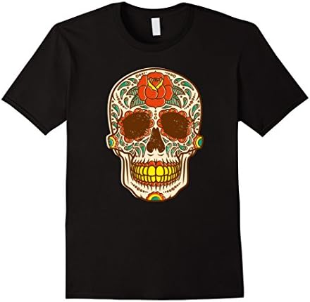 Mens Calavera Mexican Sugar Skull T Shirt 2XL Black
