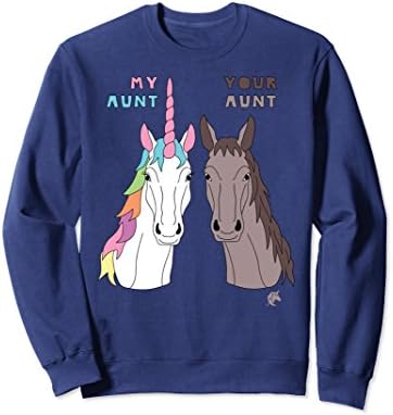Unisex My-Your Aunt Unicorn-Horse XL: Navy
