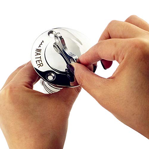 keehui Mirror- Polished /316 SS for 2''(50MM) Marine Boat Yacht Caravan Diesel Tank Deck Fill Filler with Key Cap and Key