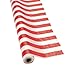 Fun Express 100 feet x 40 inch Red & White Striped Plastic Tablecloth Roll for Carnival, Patriotic, Party & Event Supplies - VBS Vacation Bible School Supplies/Decor