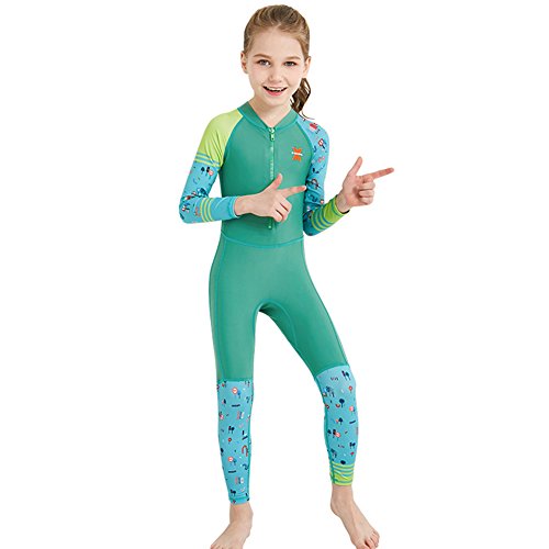 Fashionwu Children Unisex Colorful Jumpsuit Swimsuit Conjoint Quick Cute Dry Suit Set - Thumbnail 2