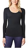 32 Degrees Heat Ladies' Base Layer Medium Weight Tee (Black, Medium)