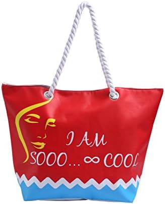 Sornean Oversized Waterproof beach tote bag with Cotton Rope handle (#5)