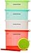 EcoLifeMate Reusable Silicone Food Storage Bags & Scrubber Sponge, Dishwasher Safe, Quart Size (4pack)