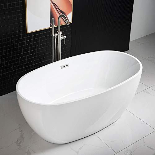 Woodbridge 59" Acrylic Freestanding Bathtub Contemporary Soaking Tub