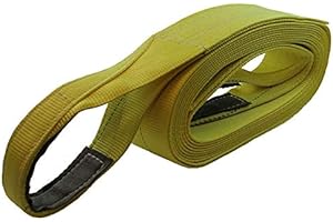Cargo Equipment Corp. 4" X 20 Ft Single Ply Recovery Strap with Wear Pad in Loops