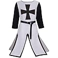 ADuchessCos Medieval Warriors Knight Crusader Costume Men Cross Tabard Surcoat Tunic Clothes