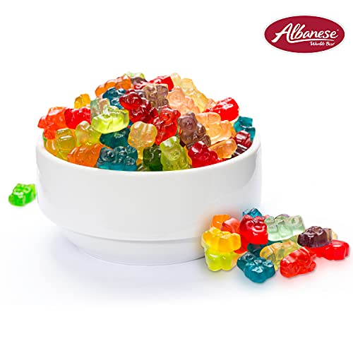 ALBANESE WORLD’S BEST 12 FLAVOR GUMMI BEARS, 36OZ BAG OF CANDY, SOFT & CHEWY CANDY SNACKS, FRUITY FLAVOR ASSORTMENT