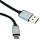 AIVN 6.6 Ft (2M) USB C Cable Fast Charging, USB-C to USB-A Braided Cable with Reversible Connector for New Macbook 12 inch, ChromeBook Pixel, Nokia N1 Tablet, Asus Zen AiO and Other Devices