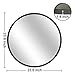 MORIGEM Round Mirror, 23.6” Wall Mirror, Wall-Mounted Mirror for Bedroom, Bathroom, Living Room & Entryway, 1.4” Metal Frame Vanity Mirror, Black