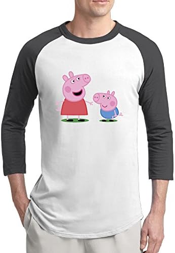 Quarter Raglan Sleeve Man Daddy Pig And George Pig Personalized Jersey Shirt