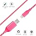 Lightning Cable, MKDGO 360 Degree Light Visible Flowing LED Light Up EL Charging Cable Sync Charging Cable Cord for iPhone X/8/7/7 Plus/6s/6s Plus/6/6 Plus/5s/5c/5/iPad/iPod(3Ft, Pink)