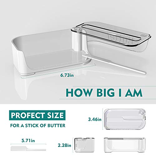 Butter Dish with Lid and Knife,Airtight Butter Container Covered Butter