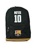 FC Barcelona Messi Soccer Backpack Schoolbag Adjustable Straps (Black Messi)