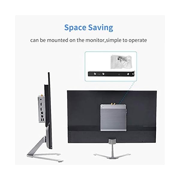 Mini PC Intel Celeron N2940 Fanless Dual-Core 2.25 GHz Windows 10 Pro Micro Desktop PC, 8GB DDR3 128GB M-SATA, 2.5 Inch…