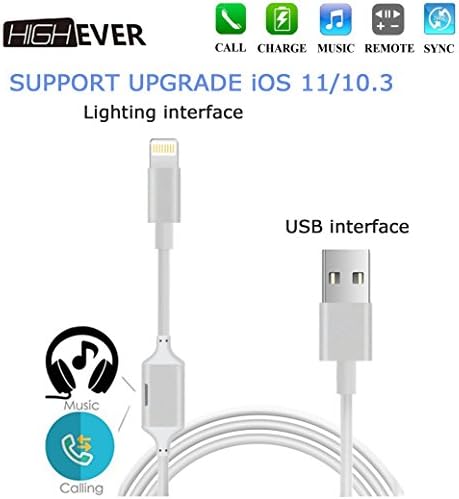 iPhone 7 Adapter, iPhone 7/7 Plus/8/8 Plus/X Headphones Adapter, Support Call &amp; Listen &amp; Charge, 2 in 1 USB Lightning Cable with Headphone Adapter Splitter for iPhone 7, 7 Plus, 8, 8 Plus, X (Upgrade