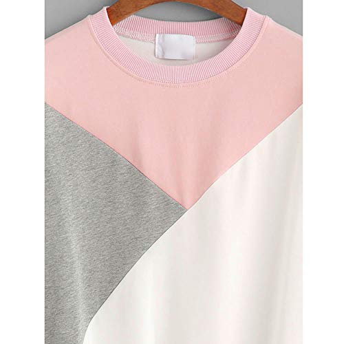 Clearance!Dressin_Women's Long Sleeve Fashion Casual Patchwork Sweatshirt Pullover Tops