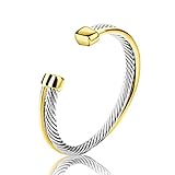 UNY stainless steel cable wire bangles Crystal mosaic bracelet Bangle for women fashion jewelry