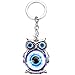 Blue Evil Eye (Nazar) Owl Key Ring Blessing Protection Religious Charm Birthday Blessing Congratulatory Gift (blue&white owl)