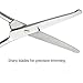 SKEMIX 2ct Curved and Rounded Facial Hair Scissors (Made of Stainless Steel) - Safety Use for Eyebrows, Eyelashes, Nose hair, Ear hair, moustache and beard (round + curved)